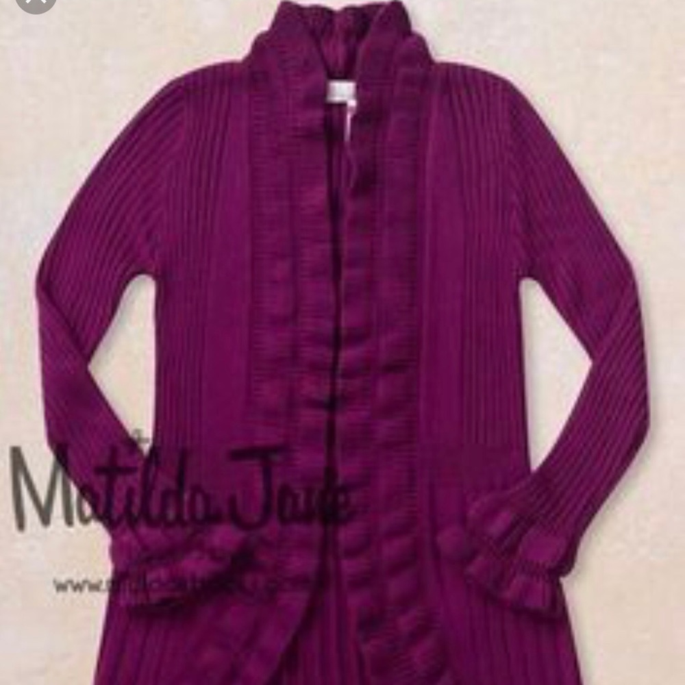 EUC Matilda Jane 10 Jax Cardigan Magenta